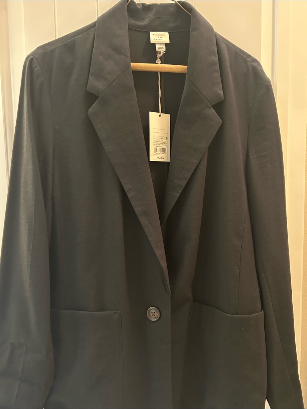 a new day Black Single-Button Longline Blazer